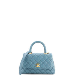 Chanel Mini Coco Top Handle Bag Quilted Caviar